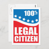 100% legale burger briefkaart (Voorkant / Achterkant)