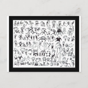 100 lelijke apen (Briefkaarten) Briefkaart