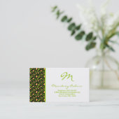 100 Lime Green Cheetah Carte de visite d'impressio (Debout devant)