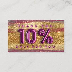 100 Logo QRCODE 10%OFF Code Goud Glitter Roze Visitekaartje