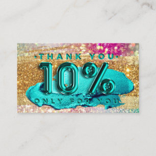 100 Logo QRCODE 10%OFF Code Gouden Glitter Hologra Visitekaartje