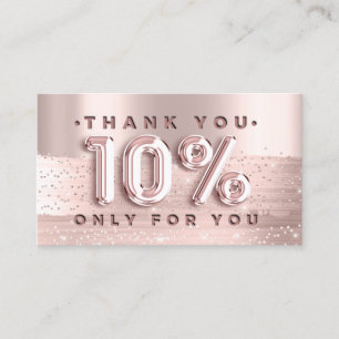 100 Logo QRCODE 10%OFF Code Roos Glitter Strokes Visitekaartje