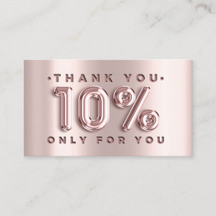 100 Logo QRCODE 10%OFF Code Roos Metaal Roze Visitekaartje