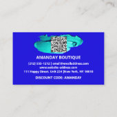 100 Logo QRCODE 20%OFF code make-up streken Visitekaartje (Achterkant)