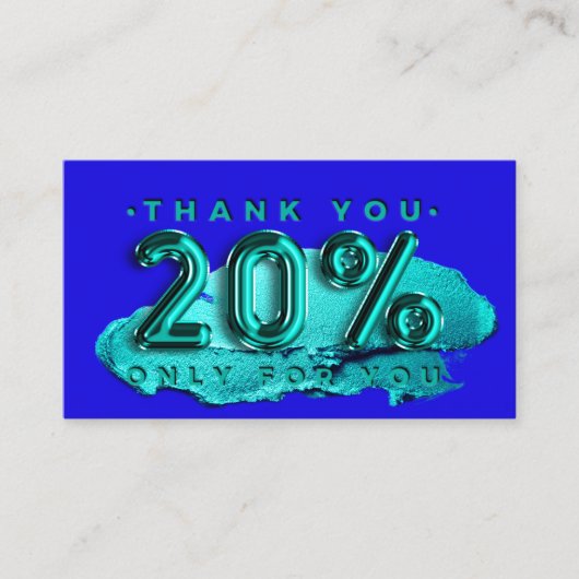 100 Logo QRCODE 20%OFF code make-up streken Visitekaartje (Voorkant)