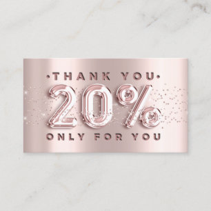 100 Logo QRCODE 20%OFF Code Roos Glitter Roze Visitekaartje