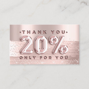 100 Logo QRCODE 20%OFF Code Roos Glitter Strokes Visitekaartje