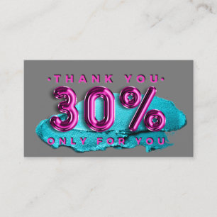 100 Logo QRCODE 30%OFF Code Make-up Roze Visitekaartje