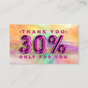 100 Logo QRCODE 30%OFF Dank Pinky Holografisch Visitekaartje