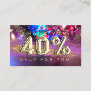 100 Logo QRCODE 40%OFF Dank Gouden Holograaf Visitekaartje