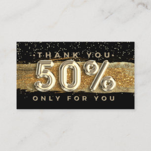 100 Logo QRCODE 50%OFF Dank u Zwart Goud Visitekaartje