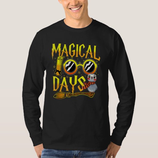 100 Magical Days Wizard 100th Days Of School Teach T-shirt (Voorkant)