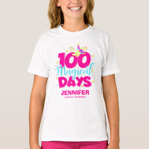 100 magische dagen Schattigee eenhoorn 100 dagen s T-shirt