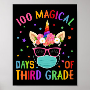 100 magische dagen van derde klas school eenhoorn poster