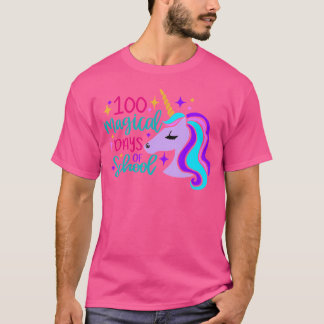 100 Magische Dagen Van School Eenhoorn T-shirt
