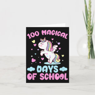 100 magische dagen voor schoolmeisjes 100ste dag v kaart