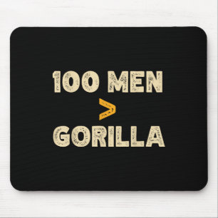 100 Man vs 1 gorilla grappig 100 Man is groter dan Muismat