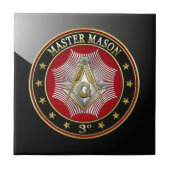 [100] Master Mason - 3rd graads Square & Compass Tegeltje (Voorkant)