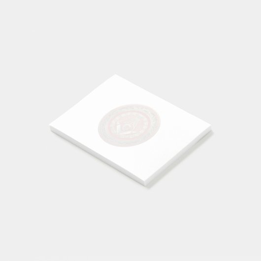 [100] Master Mason - Gold Square & Compass Post-it® Notes (Schuin)