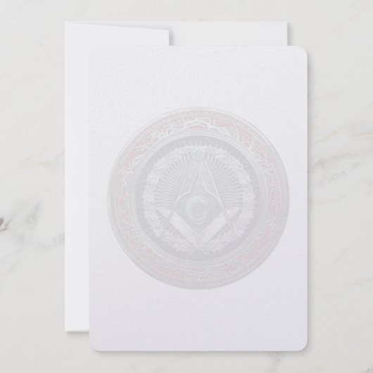 [100] Master Mason - Silver Square & Compass Kaart (Achterkant)