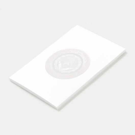 [100] Master Mason - Silver Square & Compass Post-it® Notes (Schuin)