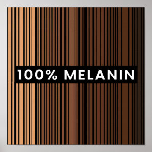 100% melanine Afro-Amerikaanse vrouwen trots Poster