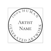 100% menselijk gegenereerde kunst aangepaste artie 	rubberstempel (Afrduk)