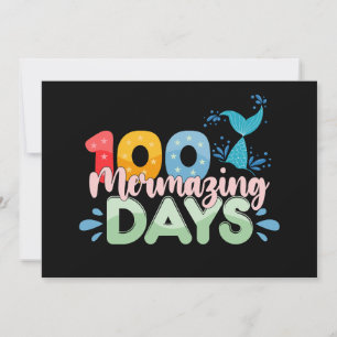 100 Mermazing Dagen 100e Dag van School Zeemeermin Kaart