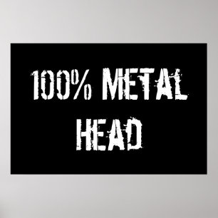 100% metalen kop poster