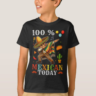 100% Mexicaans Vandaag Kinder Cinco de Mayo Dab Me T-shirt