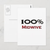 100 % Midwive Briefkaart (Voorkant / Achterkant)