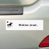 100 mijl lang paard bumpersticker (Op auto)