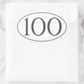 100 mijl ovale sticker (Tas)