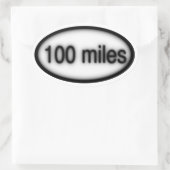 100 mijl ovale sticker (Tas)