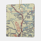 100 Mile House BC Map Keramisch Ornament (Links)