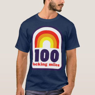100 Mile Trail en Ultra Running Rainbow Funny T-shirt