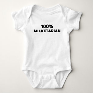 100% Milketarian - Zwart Romper