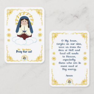 100 Mini Cartes Saintes St Jacinta