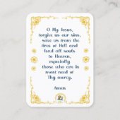 100 Mini Cartes Saintes St Jacinta (Dos)