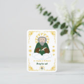 100 Mini St. Sergius of Radonezh Heilige Kaarten Visitekaartje (Staand voorkant)