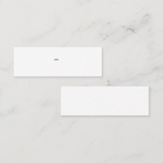 100% MINI VISITEKAARTJE (Voorkant / Achterkant)