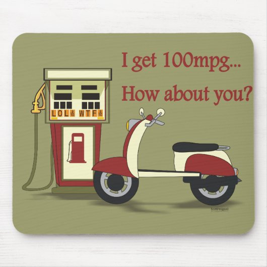 100 mpg?Mousepad Muismat (Voorkant)