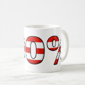 100% Mug américain (Devant droit)