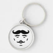 100% Mustache Sleutelhanger (Voorkant)