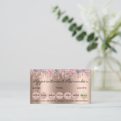 100 Nails Appointment Herinneringsmodule Roos Visitekaartje (Staand voorkant)