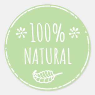 100% natuurlijk potje label Lokaal voedseletiket