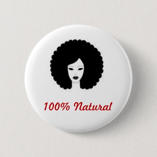 100% natuurlijk ronde button 5,7 cm (Voorkant)