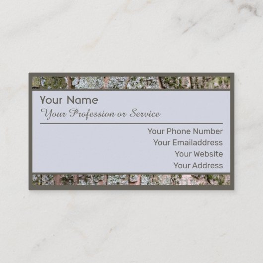 100% natuurlijk visitekaartje op basis van organis (Achterkant)