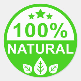 100% Natuurlijke groene Boerderij Ronde Sticker