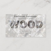 100 % natuurlijke houten houten letters visitekaartje (Achterkant)